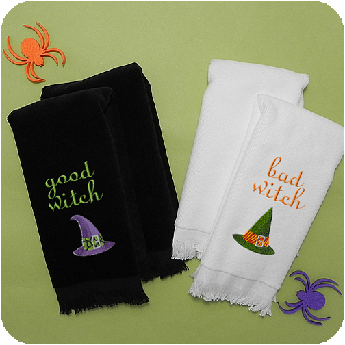 Velour Fingertip Towels - Halloween