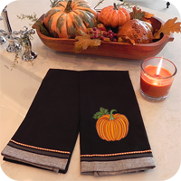Halloween Dobby Border Kitchen Towel