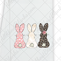Bunny Tails Trio - Pink & Leopard DTF Transfer