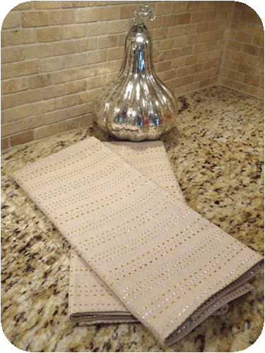 Silver and Gold Kitchen Towel