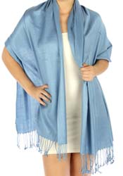 Pashmina Style Wrap - Denim Blue