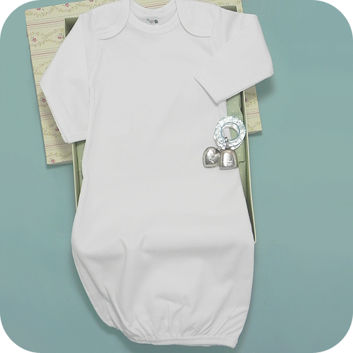 White Knit Baby Daygown