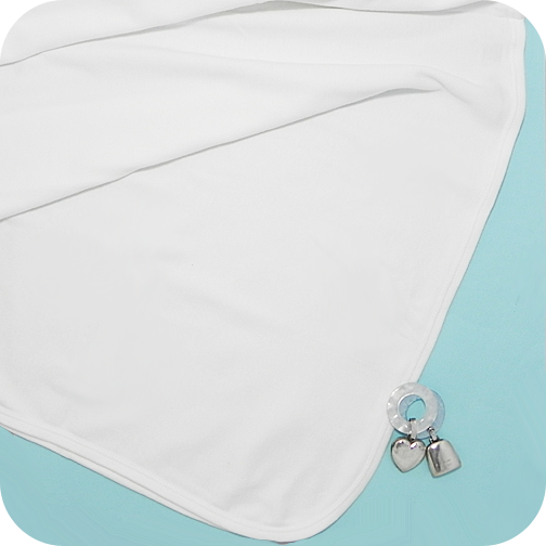 White Knit Baby Blanket