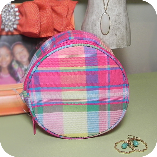Popsicle Plaid Button Jewelry Round