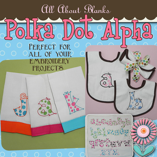 Polka Dot Alphabet Design Collection