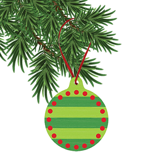 Green Stripes Ornament