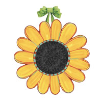 Whimsical Sunflower Door Decor