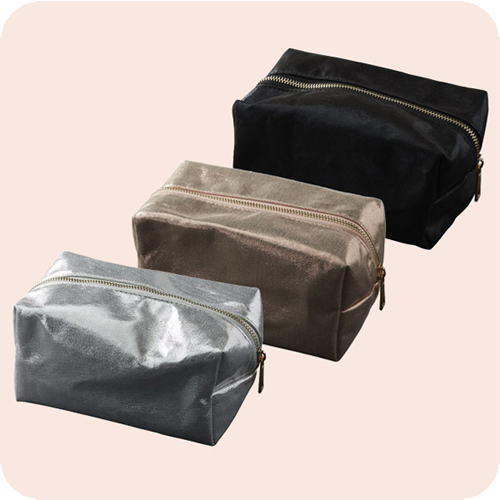Metallic Zippered Glam Bag