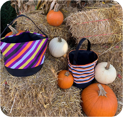 Striped Halloween Buckets