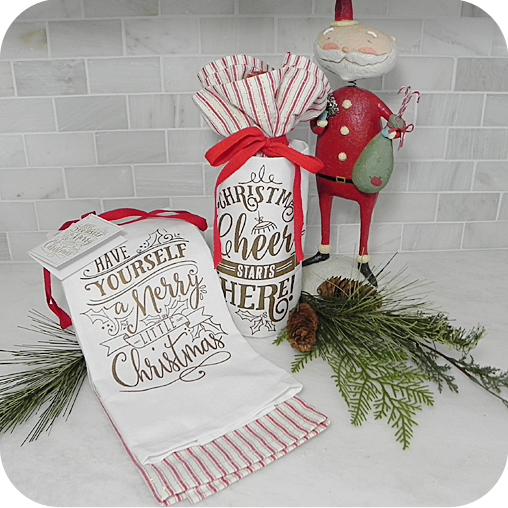 *NEW* Christmas Holiday Cup of Cheer Coffee Oven Door Dress Kitchen Towel #754 