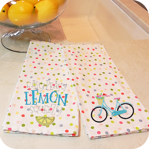 Pastel Polka Dot Printed Kitchen Towel