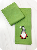 Solid Flat Weave Kitchen Towel, Grass Green