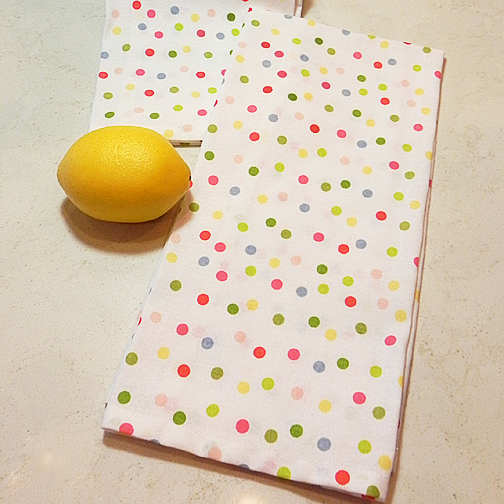 Pastel Polka Dot Printed Kitchen Towel