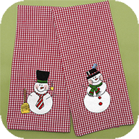Red & White Mini Check Kitchen Towel