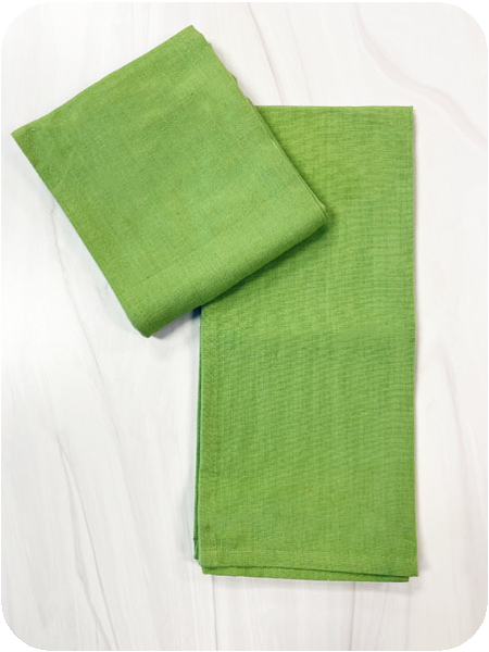 Solid Flat Weave Kitchen Towel, Grass Green