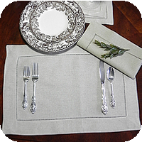Oatmeal Hemstitched Placemats