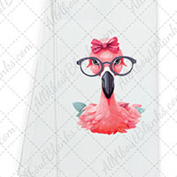 Flamingo With Glasses DTF Transfer
