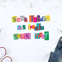Send Fabric Ransom Note (T-shirt Size) DTF Transfer
