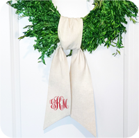 Linen Wreath Sash - Natural